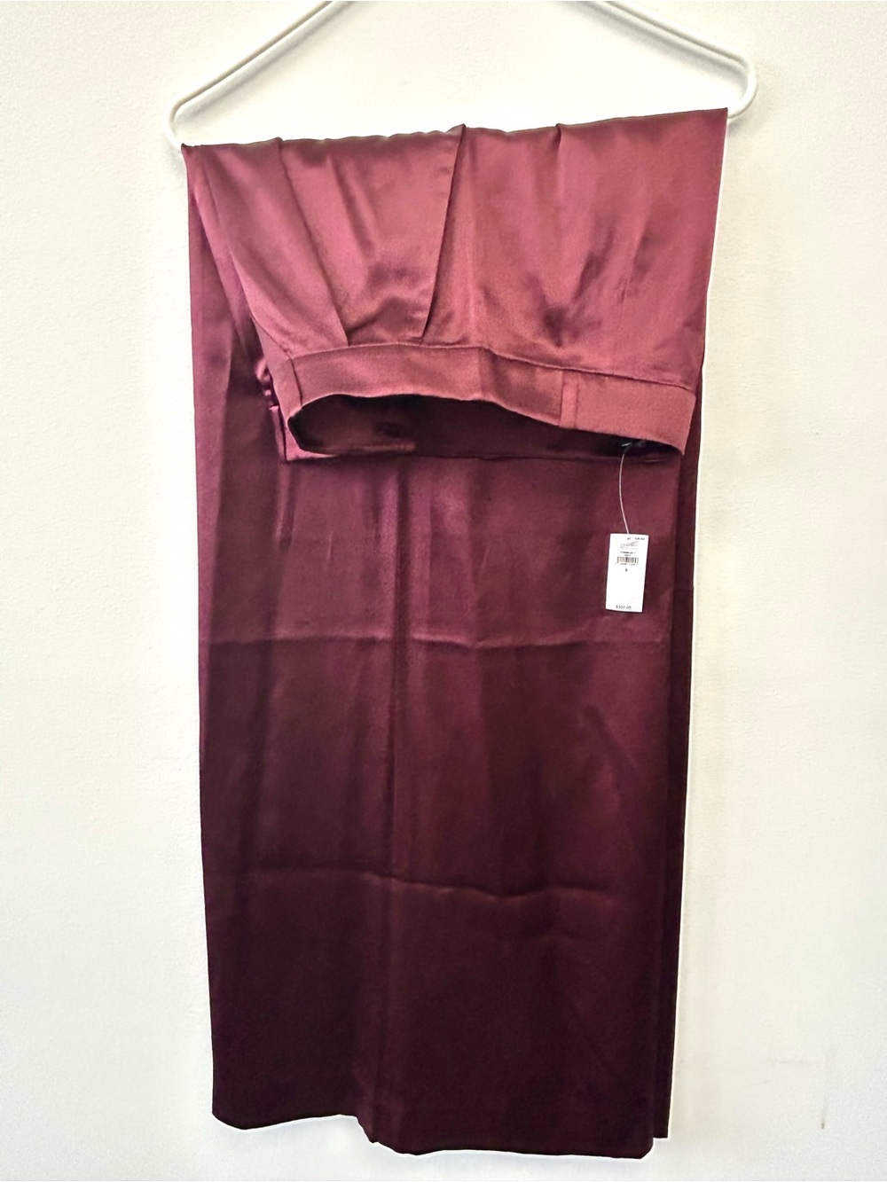 Banana Republic Satin Maxi Skirt in Burgundy Silk NWT